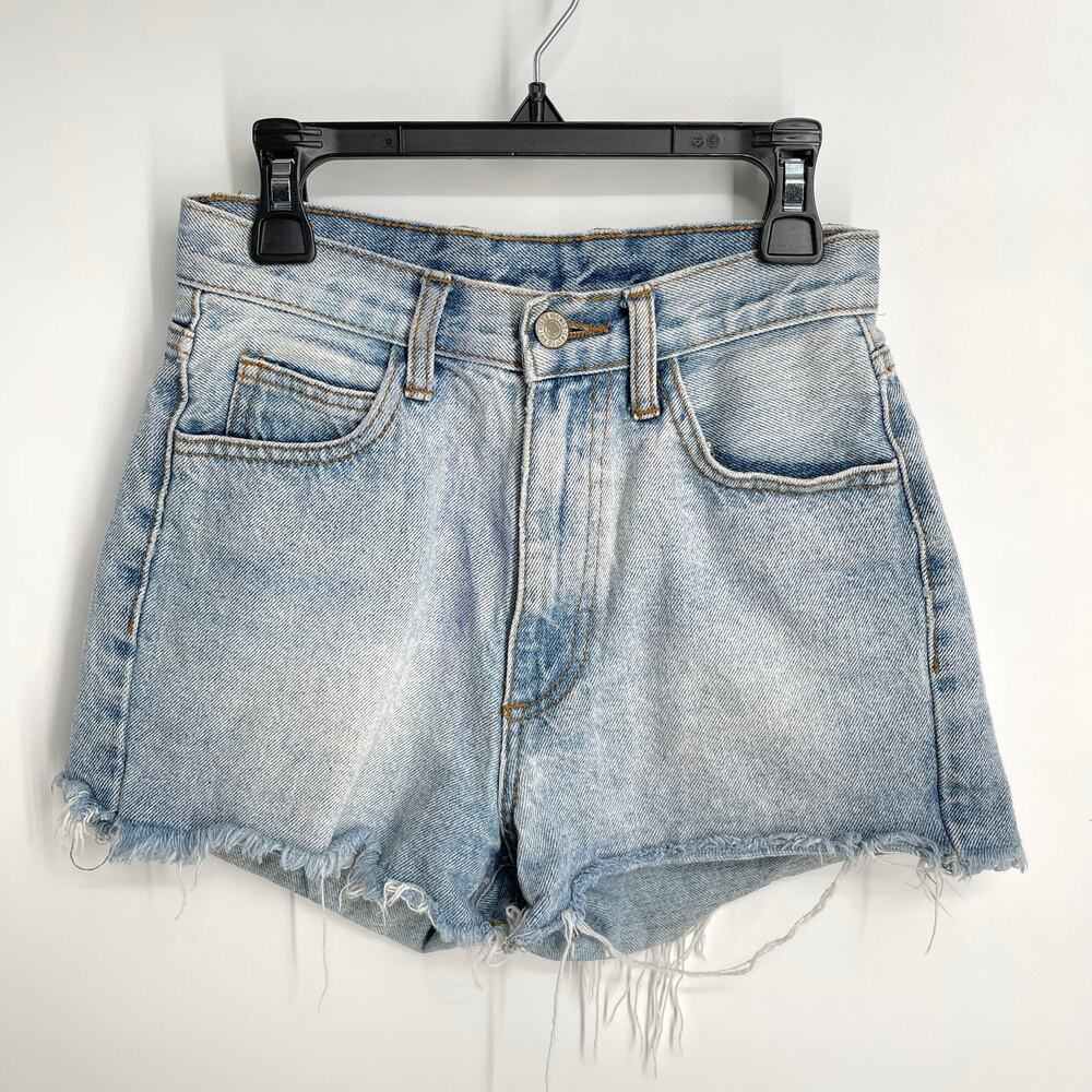 J. Galt Hi Rise Cutoff Jean Shorts Womens Sz Small Faded 5 Pocket Cotton Denim